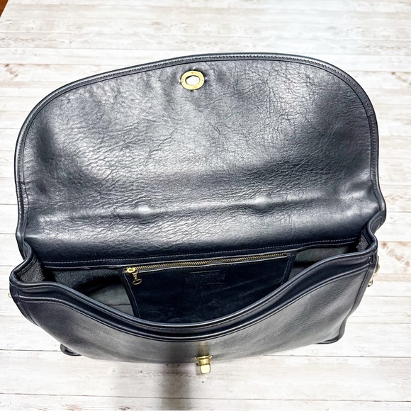 Coach 5265 Vintage Lexington Leather Briefcase Black Laptop Messenger - Picture 7 of 10